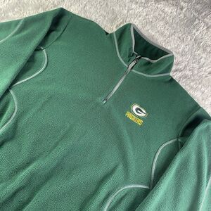 Green Bay Packers Quarter Zip Jacket Mens XXL Fleece Long Sleeve NFL Football